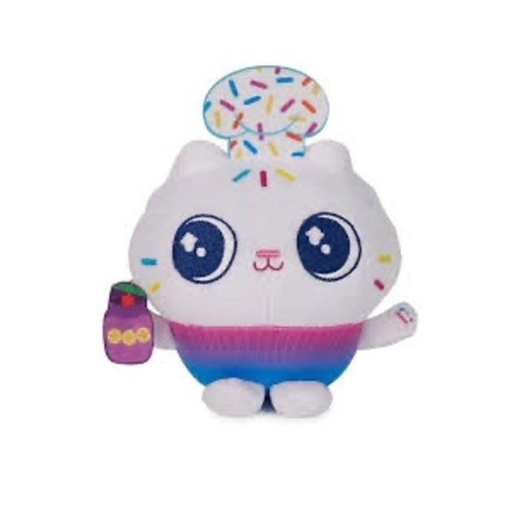 Gabby's Dollhouse Cakey Cat Purr-ific Party Plush 6.6 Inch White Cupcake Cat NWT